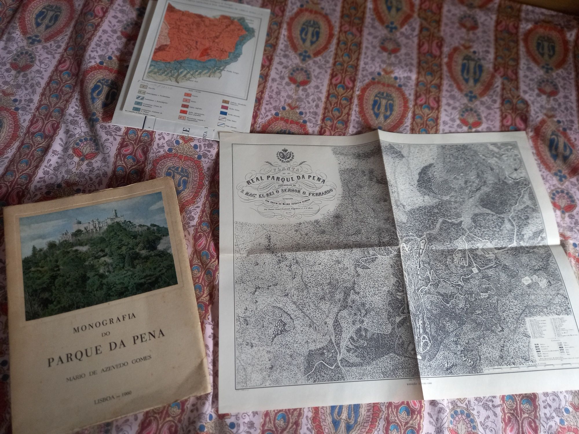 Monografia do Parque da Pena Sintra c/ mapas extra Mário Azevedo Gomes