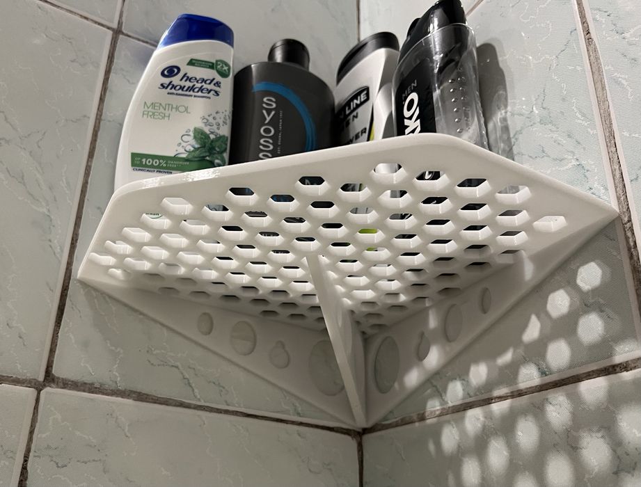 Кутова полиця для ванної