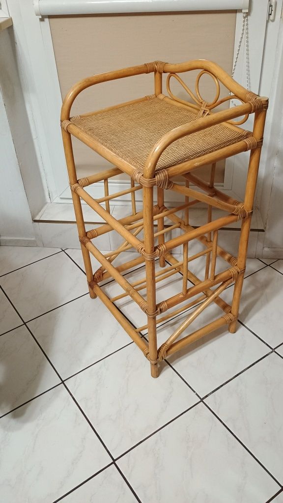 Etażerka rattan wiklinowy Boho regalik regał szafka
