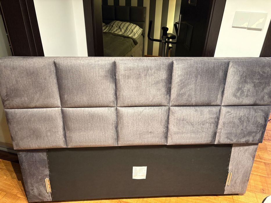 Wezgłowie szare do łóżka