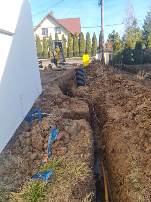 Usługi minikoparką,koparka prace ziemne