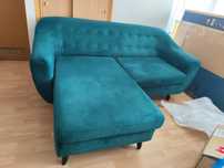 Sofa butelkowa zieleń nowoczesna