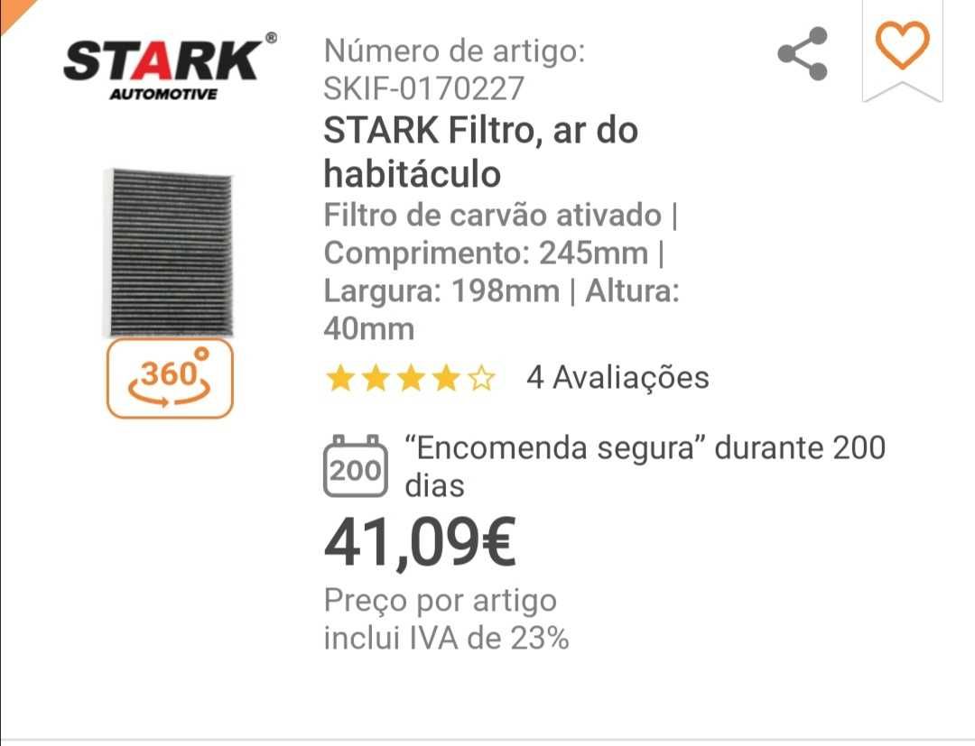 Filtro de ar habitáculo BMW série 1
