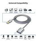 JSAUX Przedłużacz USB 3.0 2 m, wtyczka USB A