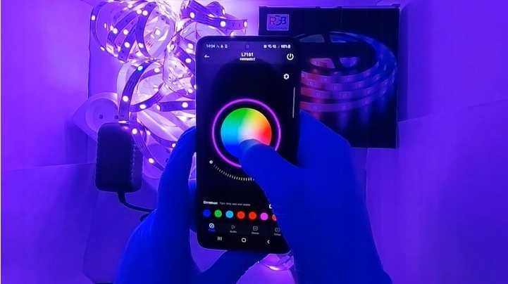 Taśma LED 20M RGB 5050 Bluetooth Aplikacja Mobilna