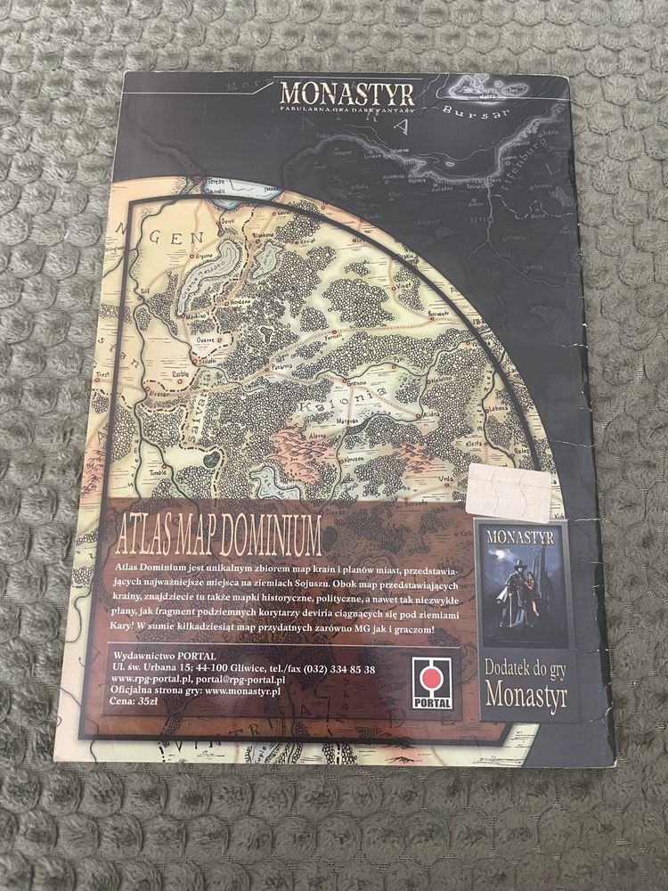 Książka mapy - Atlas Map Dominium Monastyr Dark Fantasy dodatek PL