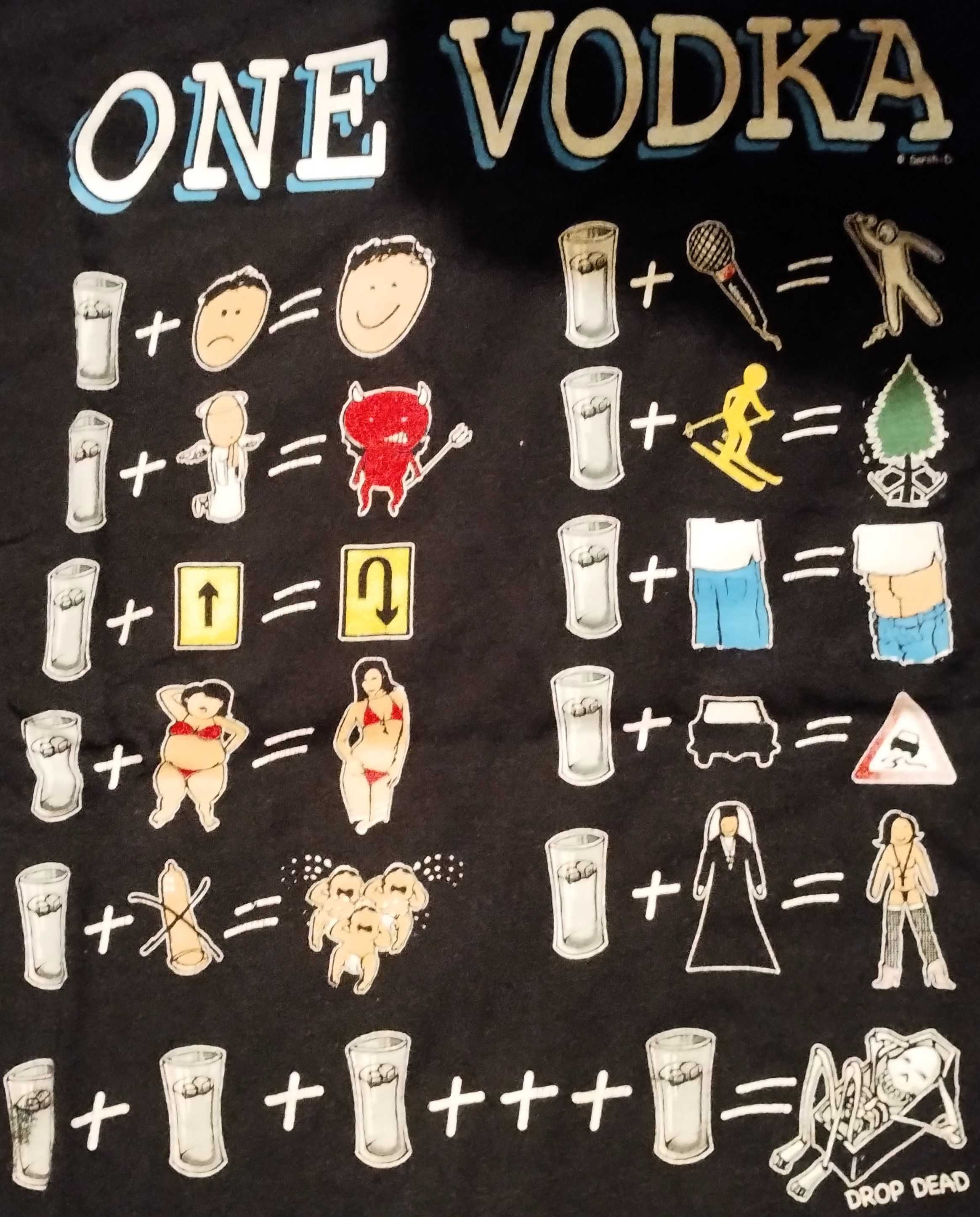 Tshirt L Vodka Divertida Unisexo L