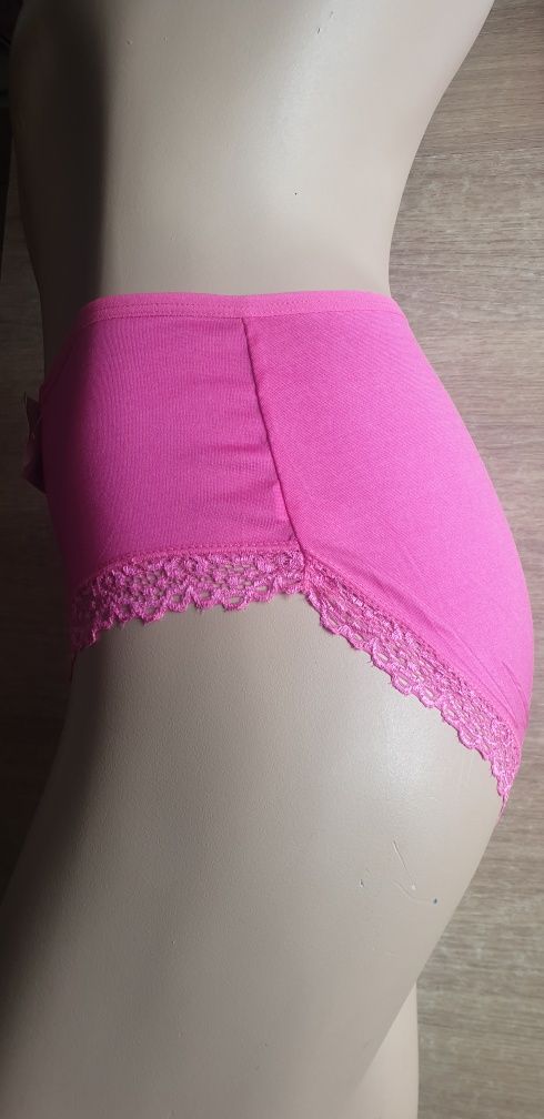6×bambusowe Damskie majtki figi z koronką 2/3XL, wyższy stan