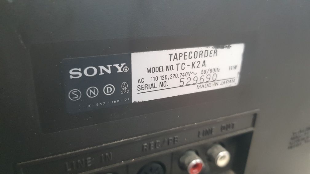 Kaseciak Sony TC-K2A Japan