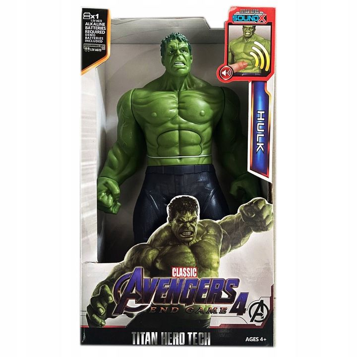 Hulk Duża Ruchoma Figurka Interaktywna 30cm Dźwięk Światło Avengers Bo