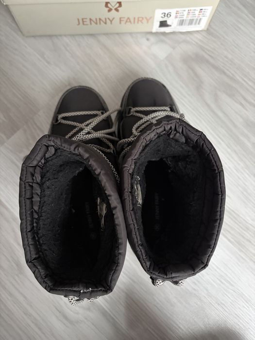 Śniegowce Jenny Fairy r. 36 czarne lakierowane