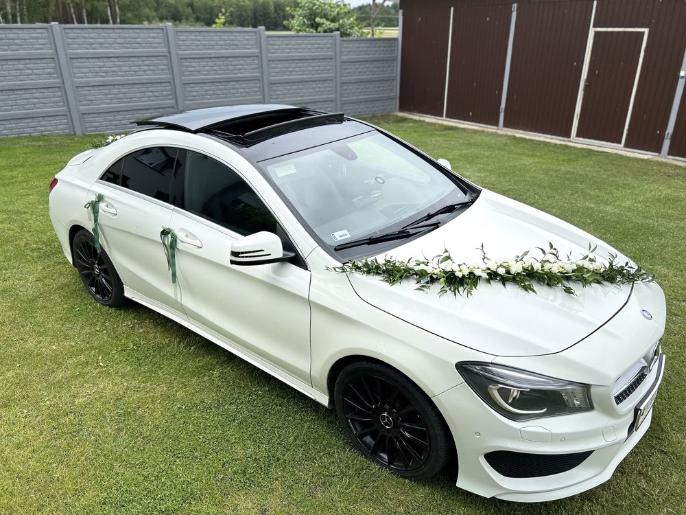 Mercedes do ślubu Auto do ślubu mercedes AMG CLA + Dekoracje weselne