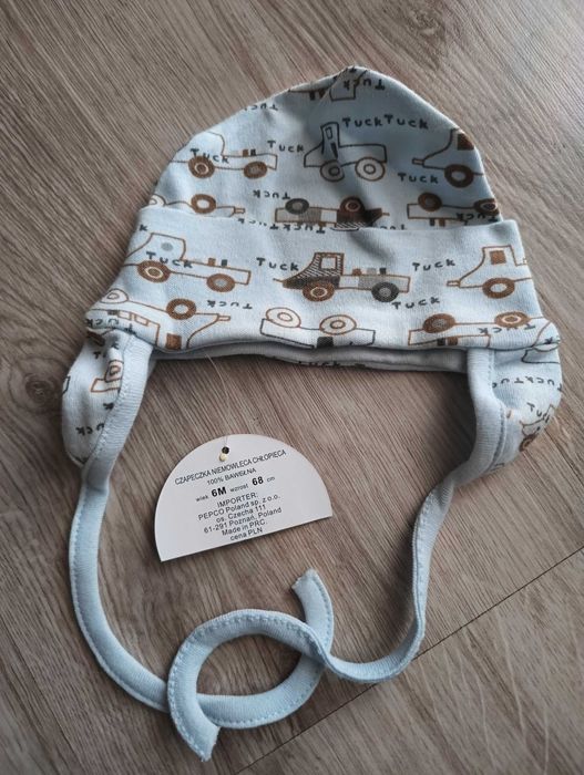 Czapeczka chłopięca niemowlęca