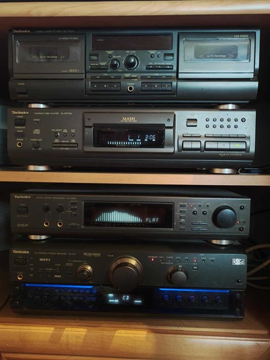 Technics Zestaw Kino SA-AX7 SH-GE90 SL-PS770A RS-TR474 + kolumny