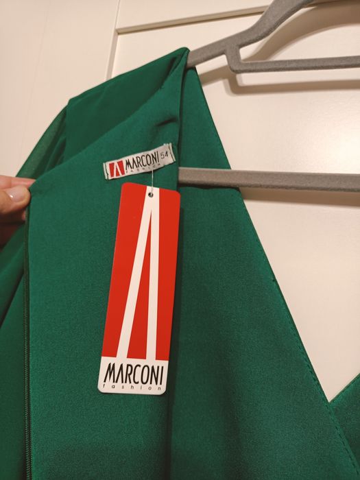 Marconi fashion obłędna sukienka nowa z metkami plus size butelkowa