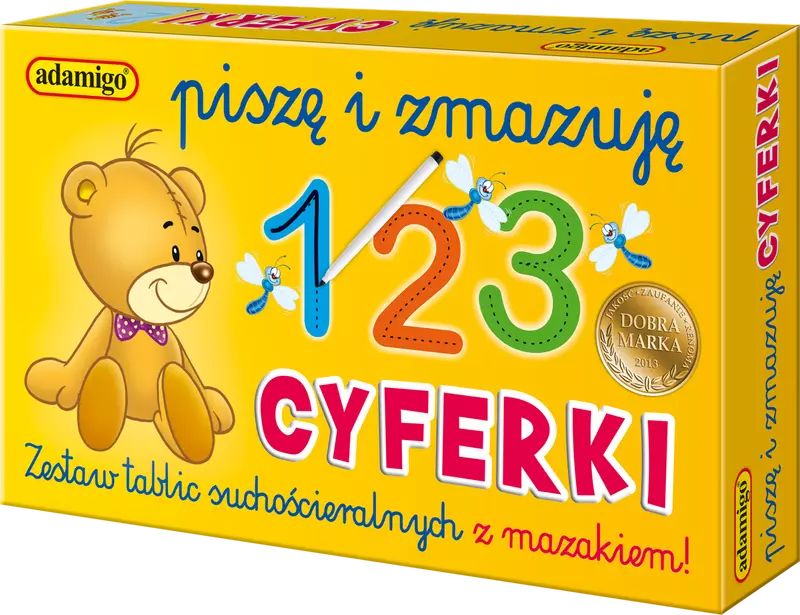 Piszę i zmazuję. Cyferki. Adamigo