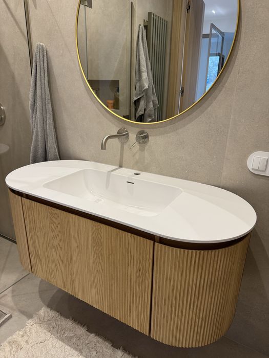 Umywalka z blatem z konglomeratu 119,5x52