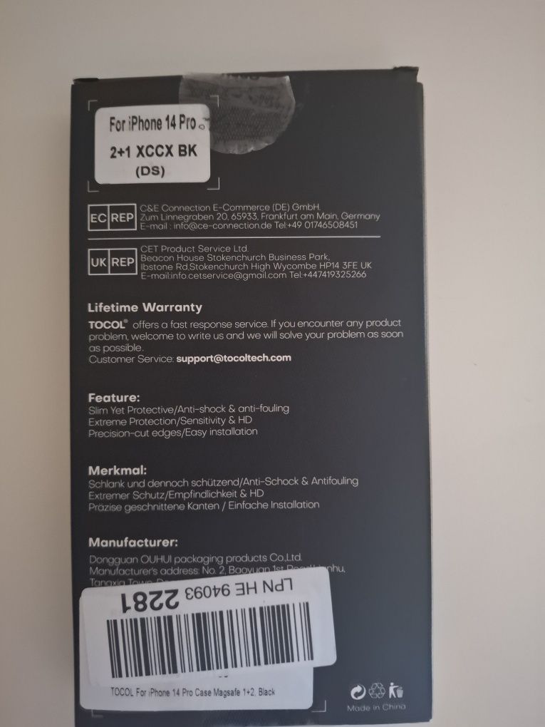 Capa e películas iPhone 14 Pro TOCOL