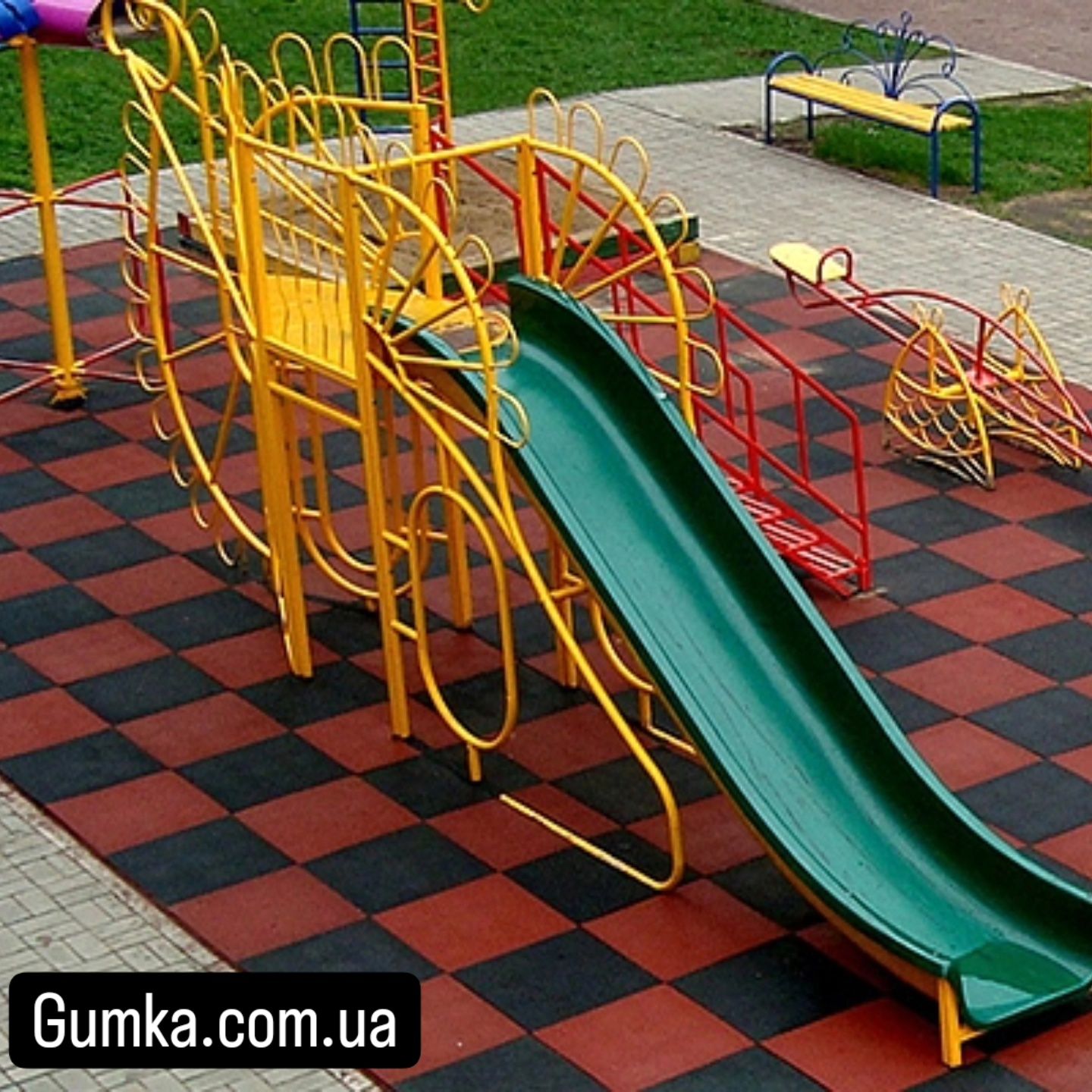 Гумова плитка для вулиці і приміщення