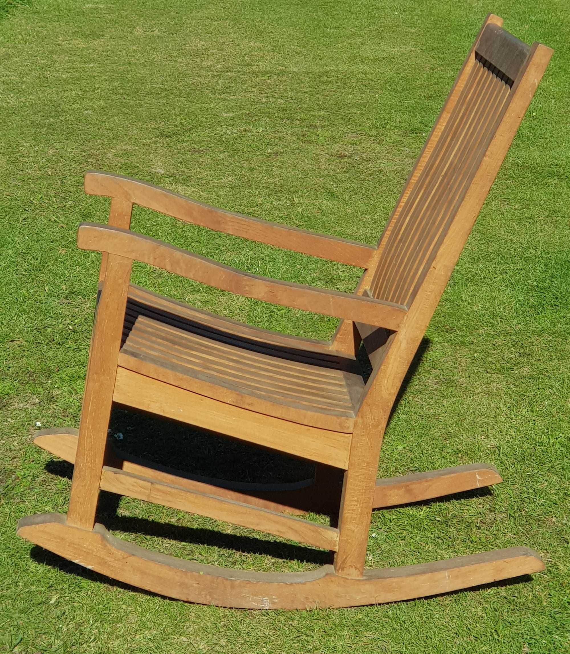 Fotel bujany teak, tarasowy, ogrodowy, solidna i stabilna konstrukcja