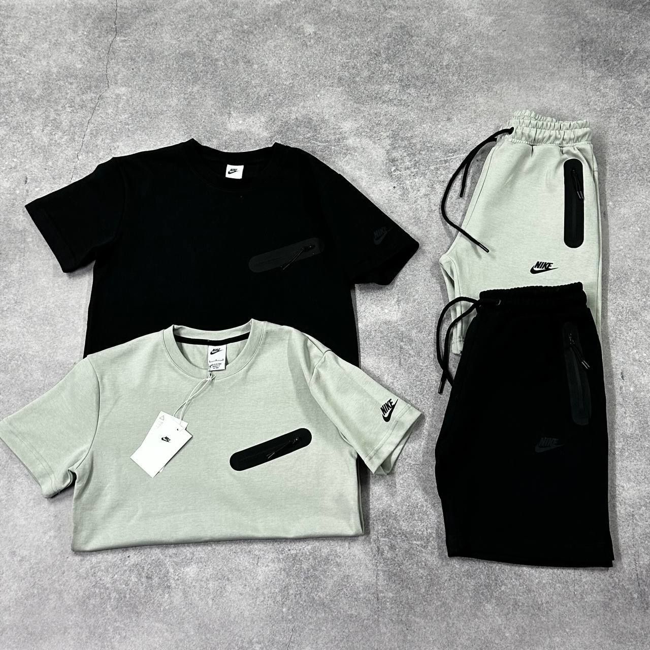 Костюм Nike Tech Fleece, літні шорти, найк теч фліс, футболка Nike