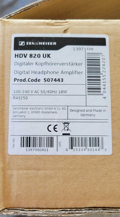 Sennheiser HDV 820 полностью балансный ЦАП-усилитель для наушников