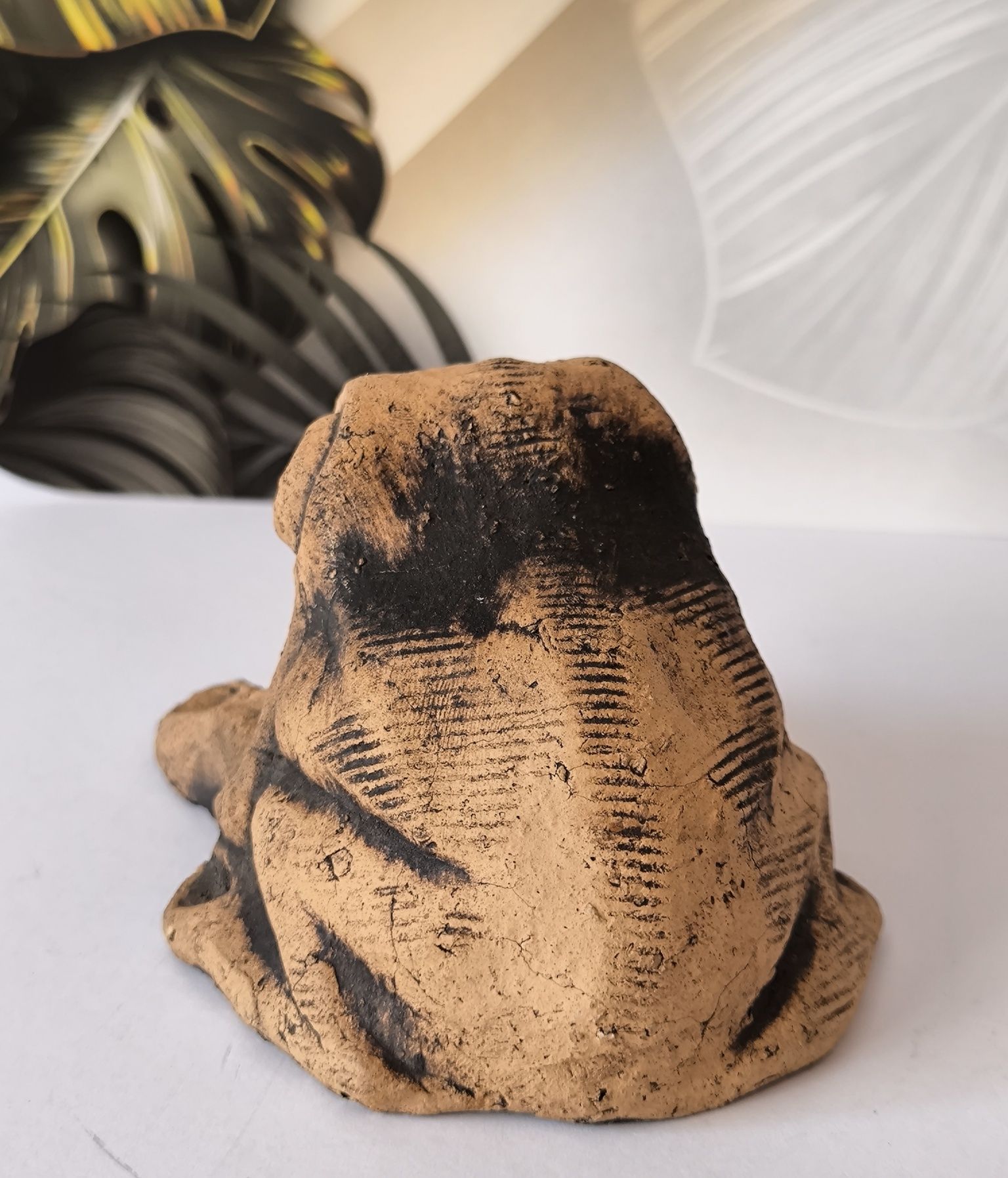 Figurka żaba piękna stara ceramika sygnowana