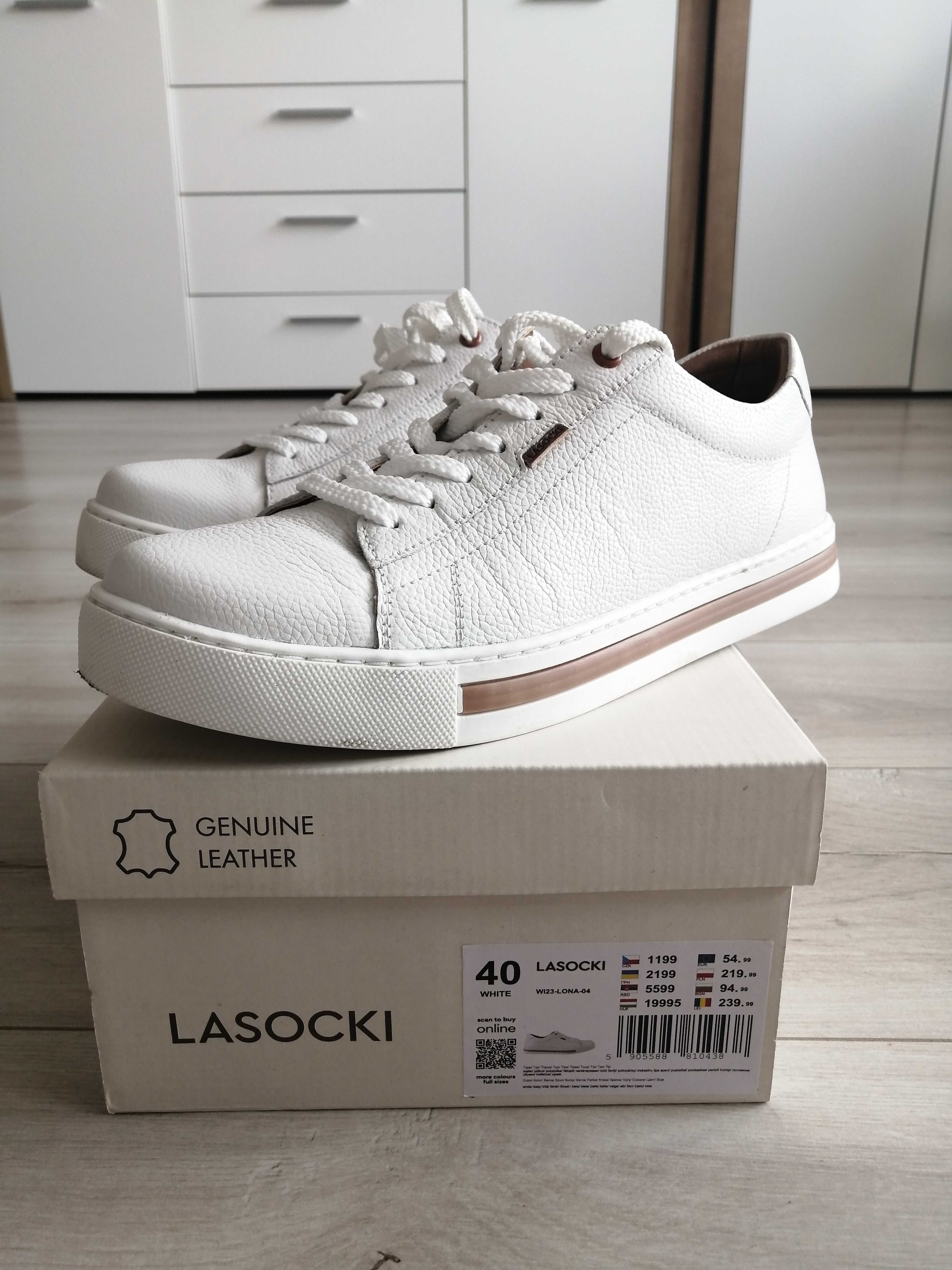Sneakersy skórzane Lasocki