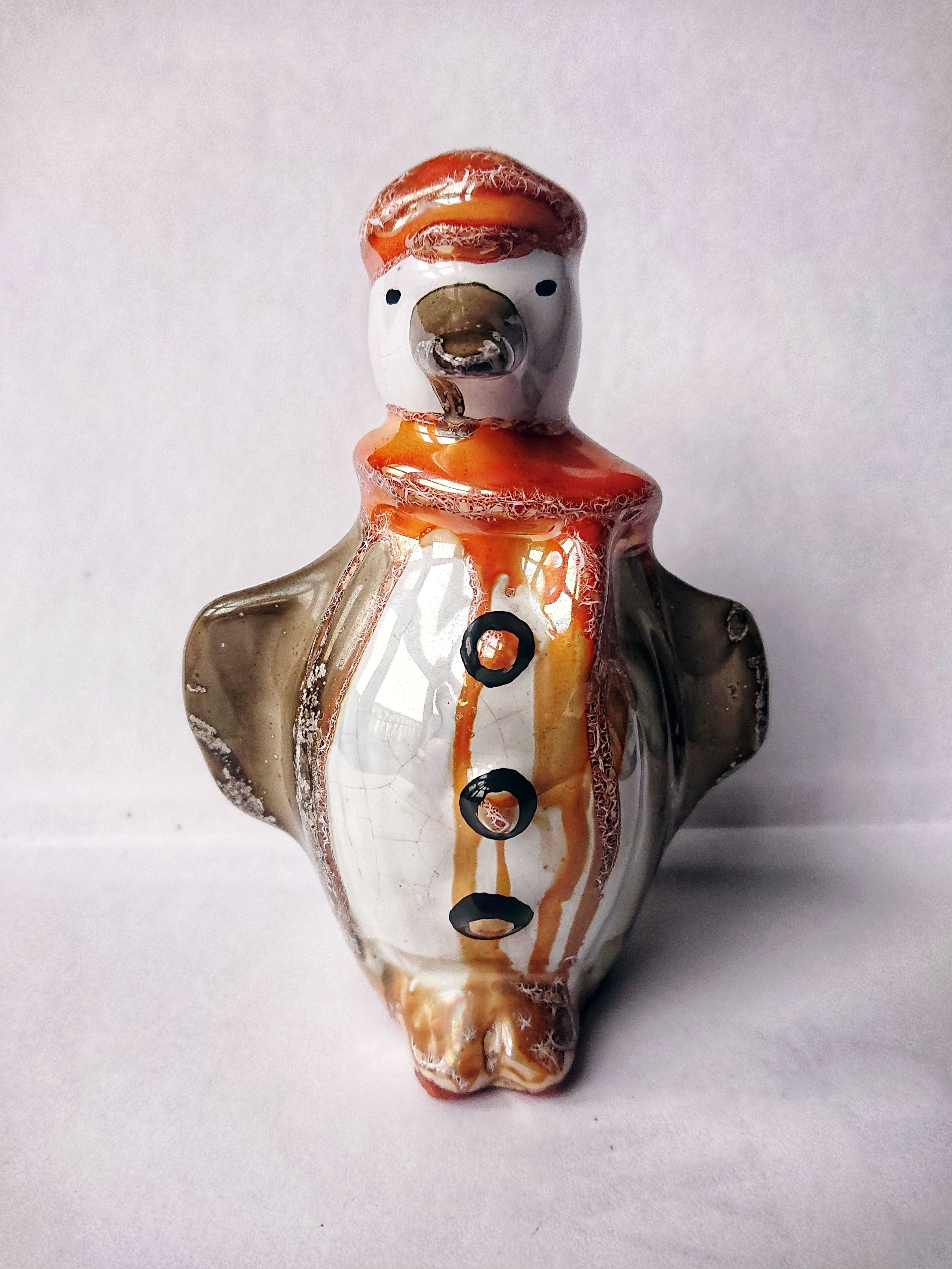 Figurka ceramiczna pingwin vintage