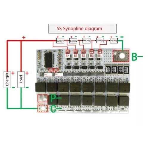 плата BMS 3S-5S 100A