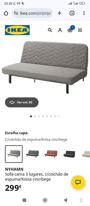 Sofá cama , comprado no IKEA