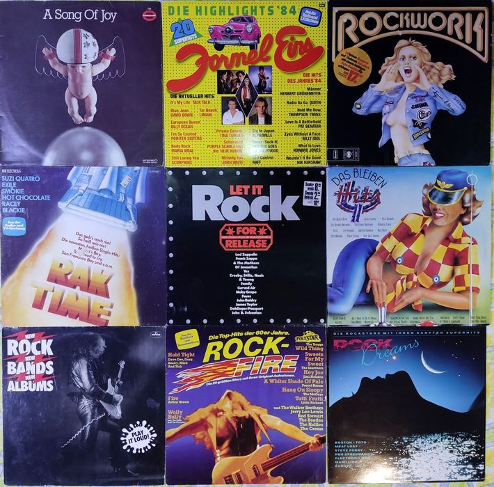 Збірники Rock,pop,electronic!Списки композицій.Фірмові вінілові платі