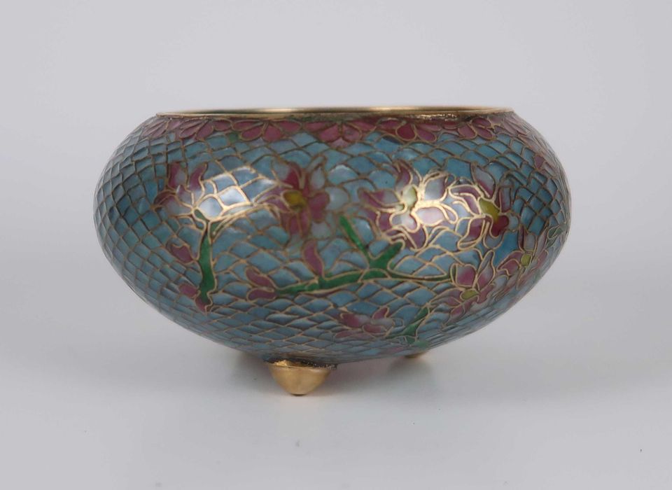 Taça Chinese plique-a-jour transparency enamel