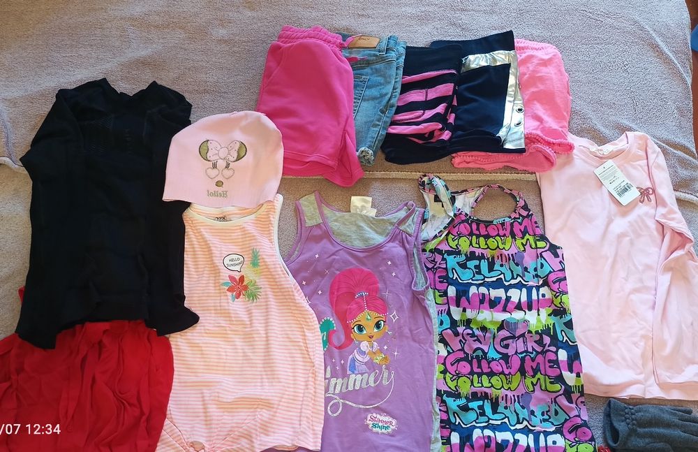 Лот пакет речей на дівчинку 128-140