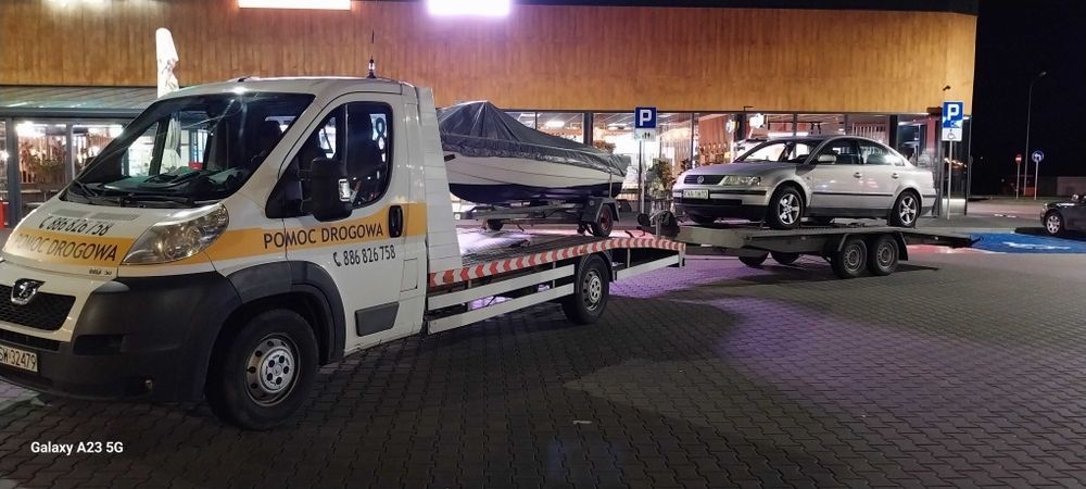 Pomoc Drogowa holowanie auta laweta transport Łodzi jachtów 10 m