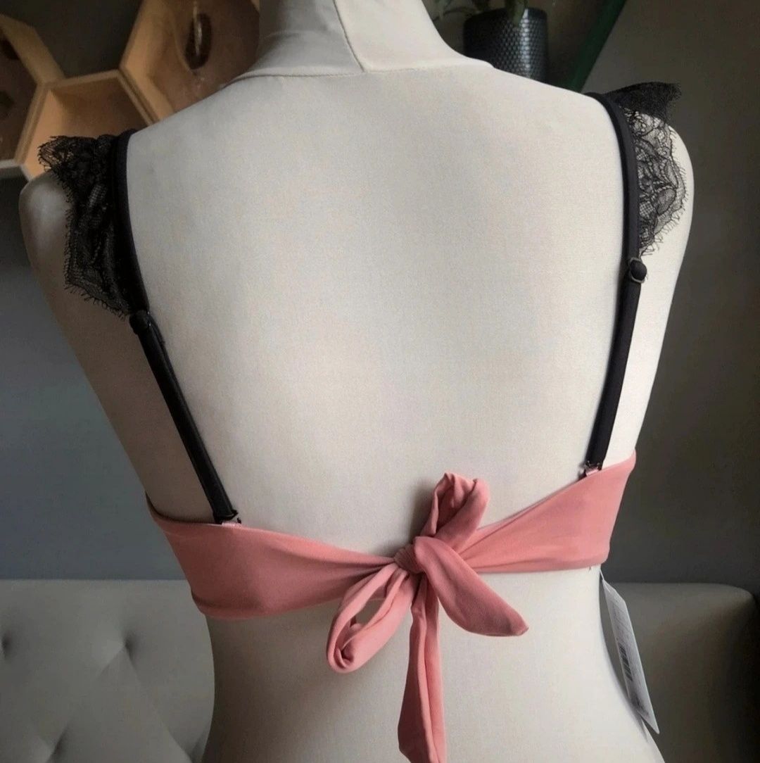 Góra bikini strój kąpielowy koronka fairy romantic wiązany usztywniane