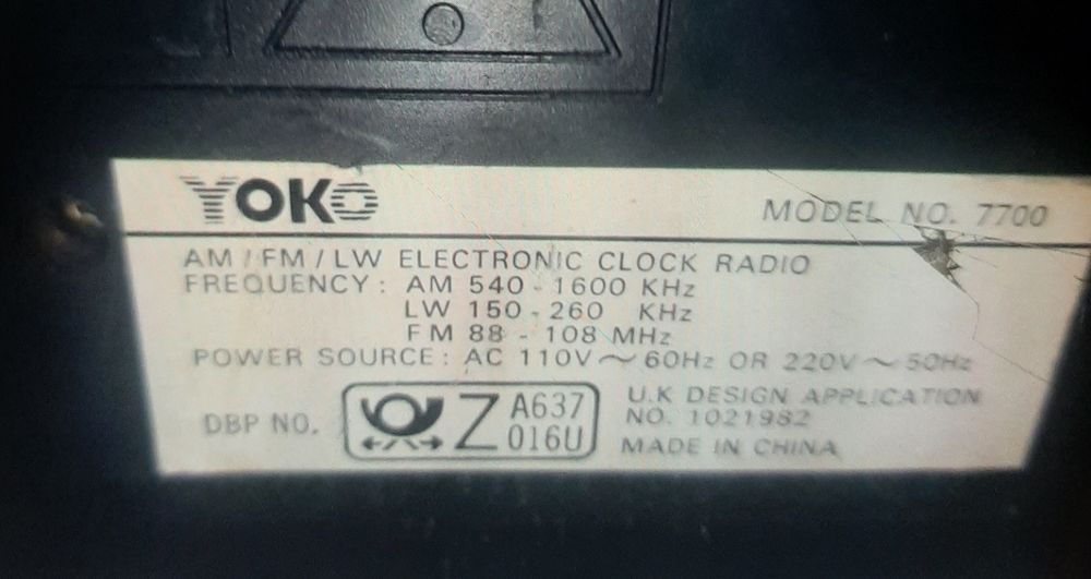 Radio Yoko 7700 z PRL