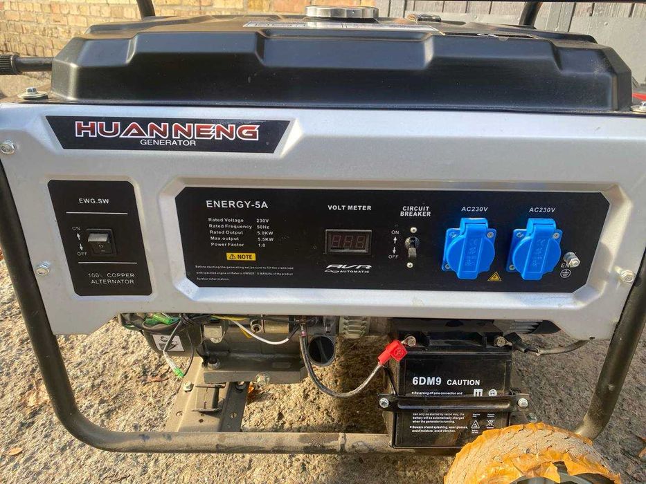 НОВІ Є КІЛЬКІСТЬ Бензинові генератори Huanneng Energy-5A (5 кВт)
