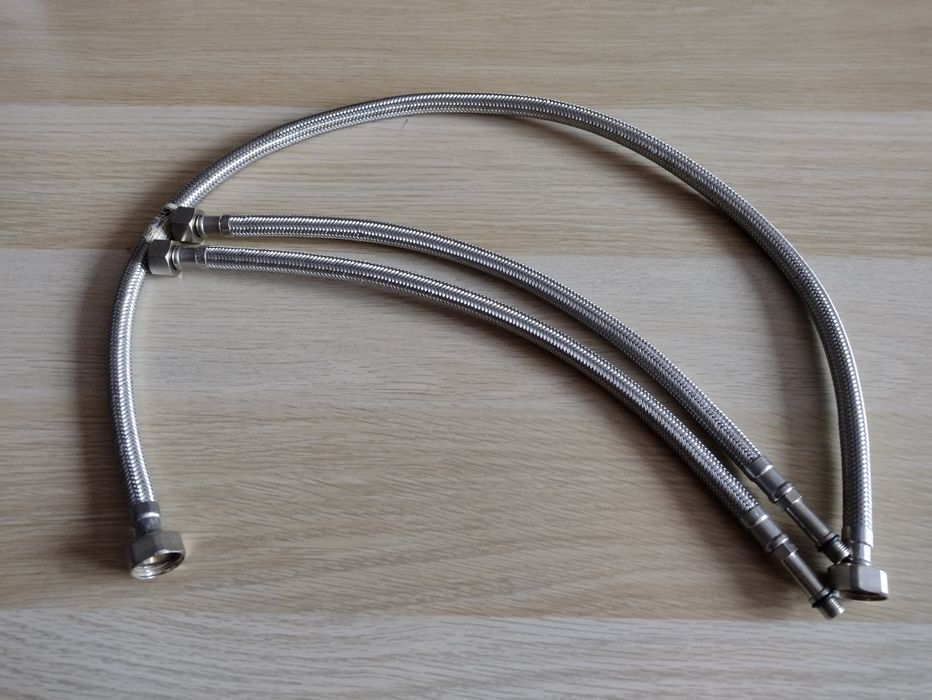 węże przyłączeniowe 3 sztuki: 1/2 x 1/2 80 cm + 3/8 40 cm