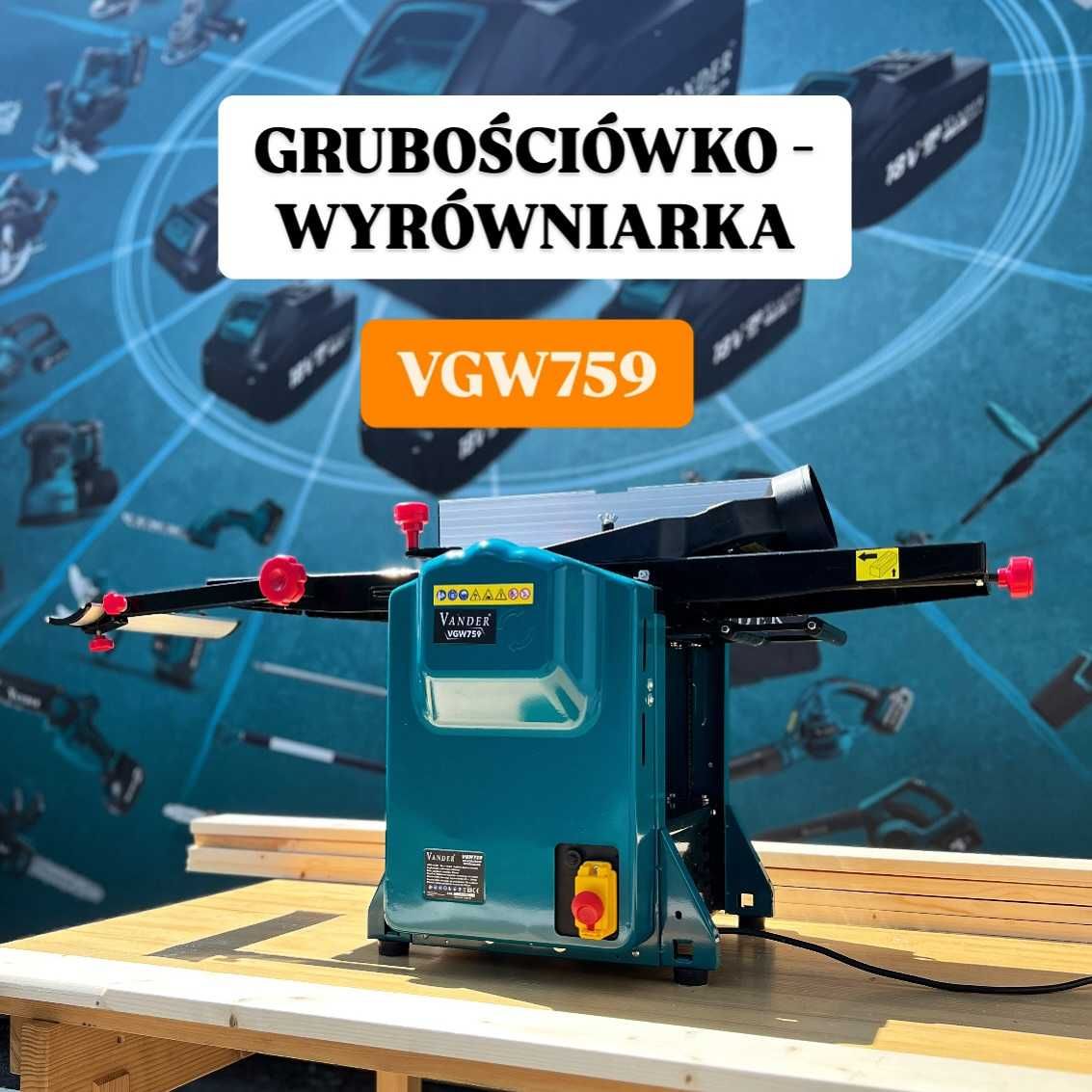 Strugarka Grubościówka Wyrównywarka 1800W 254mm Heblarka Vander Fv