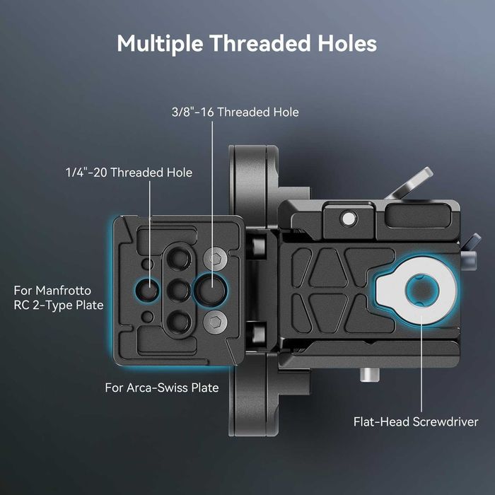 SMALLRIG 4306 Obrotowa płyta montażowa Nikon Z, Arca, płytki MFT RC2