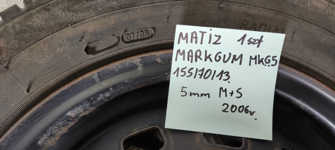koło matiz markgum mk65 r13 4x114 155/70/13 5mm m+s 2006r