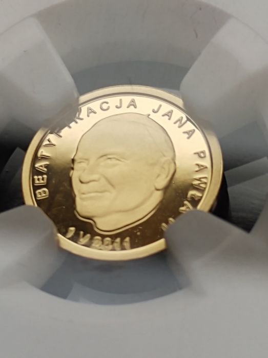 Beatyfikacja Jana Pawła ll 1gr pr 900 Graiding NGC PF 70