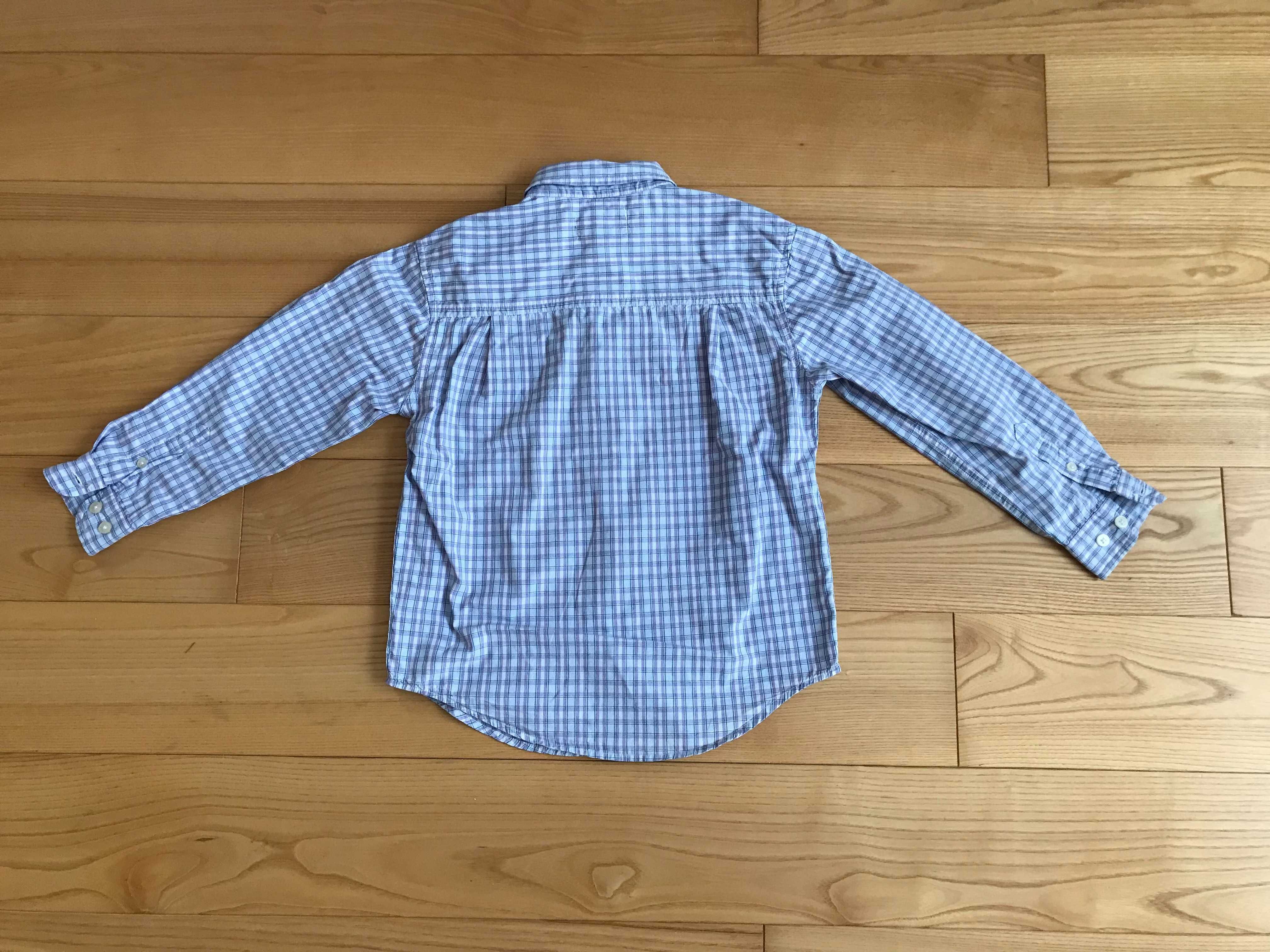 elegancka koszula z długim rękawem rozmiar 122 , bluzka w kratkę