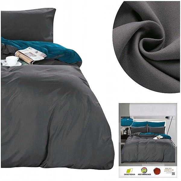 Pościel 200x220/3cz Satynowa Dwustronna Nowoczesna Komplet Bruni 04