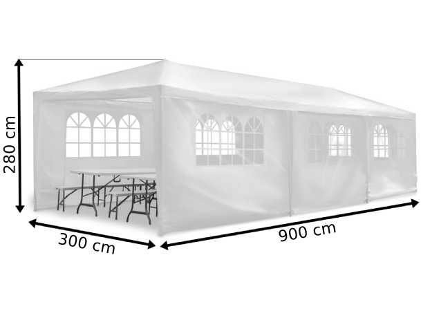 NOWY Zabudowany namiot ogrodowy Bawaria 3x9m Garden Point WYSYŁKA FREE