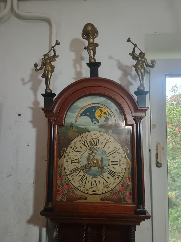 Wiszący zegar stary ścienny holenderski duży