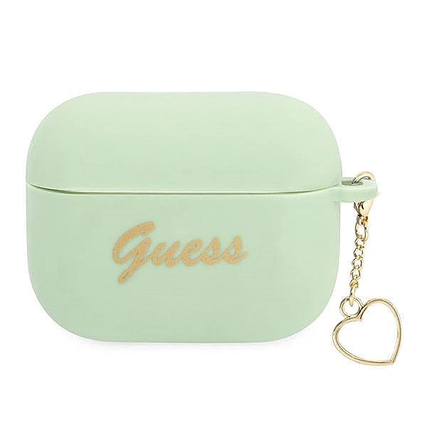 Etui Guess Silicone Charm Heart Collection na AirPods Pro - zielone