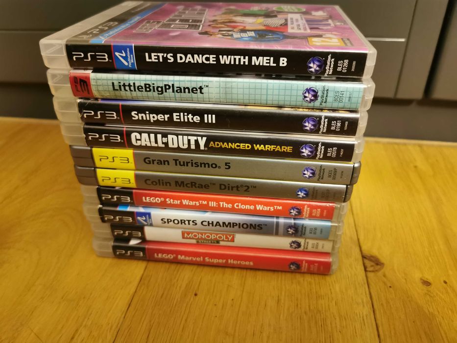 Zestaw Gier na PS3: 10 szt Sniper Shift Monopoly Lego Marvel Star Wars