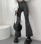 Джинси-кльош, сірі, для жінок, y2k pants harajuku